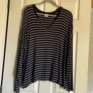 Cabi - size medium - blue and white striped shirt